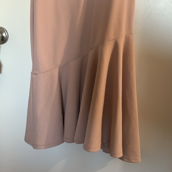 Dusty Pink Asymmetrical Hem Dress - Picture 2 of 7